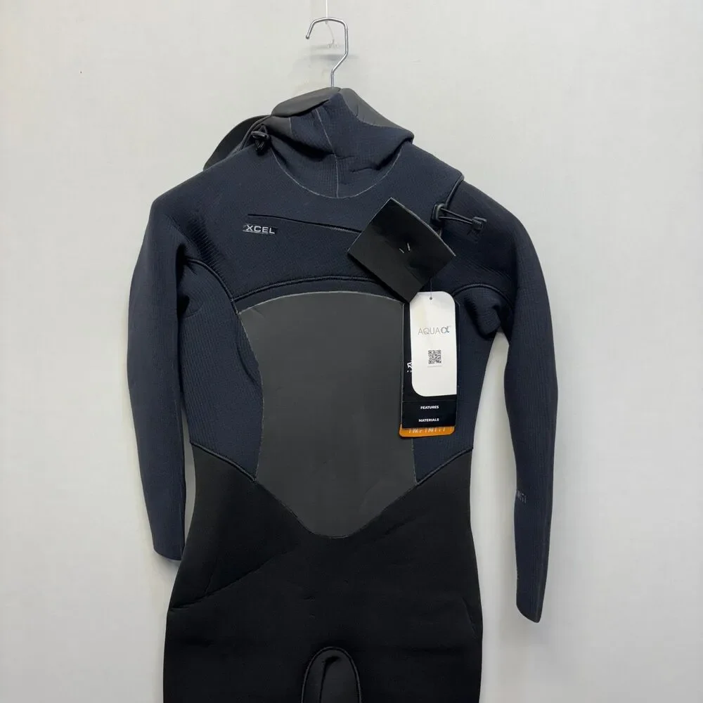 NWT Xcel Infiniti Women 5/4mm Hooded Wetsuit Chest Zip Size 10S WR54ZH20 D120 -2